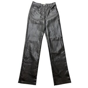 Wilfred Aritzia‎ Melina Faux Leather Pants Womens 0 Black Straight High Rise